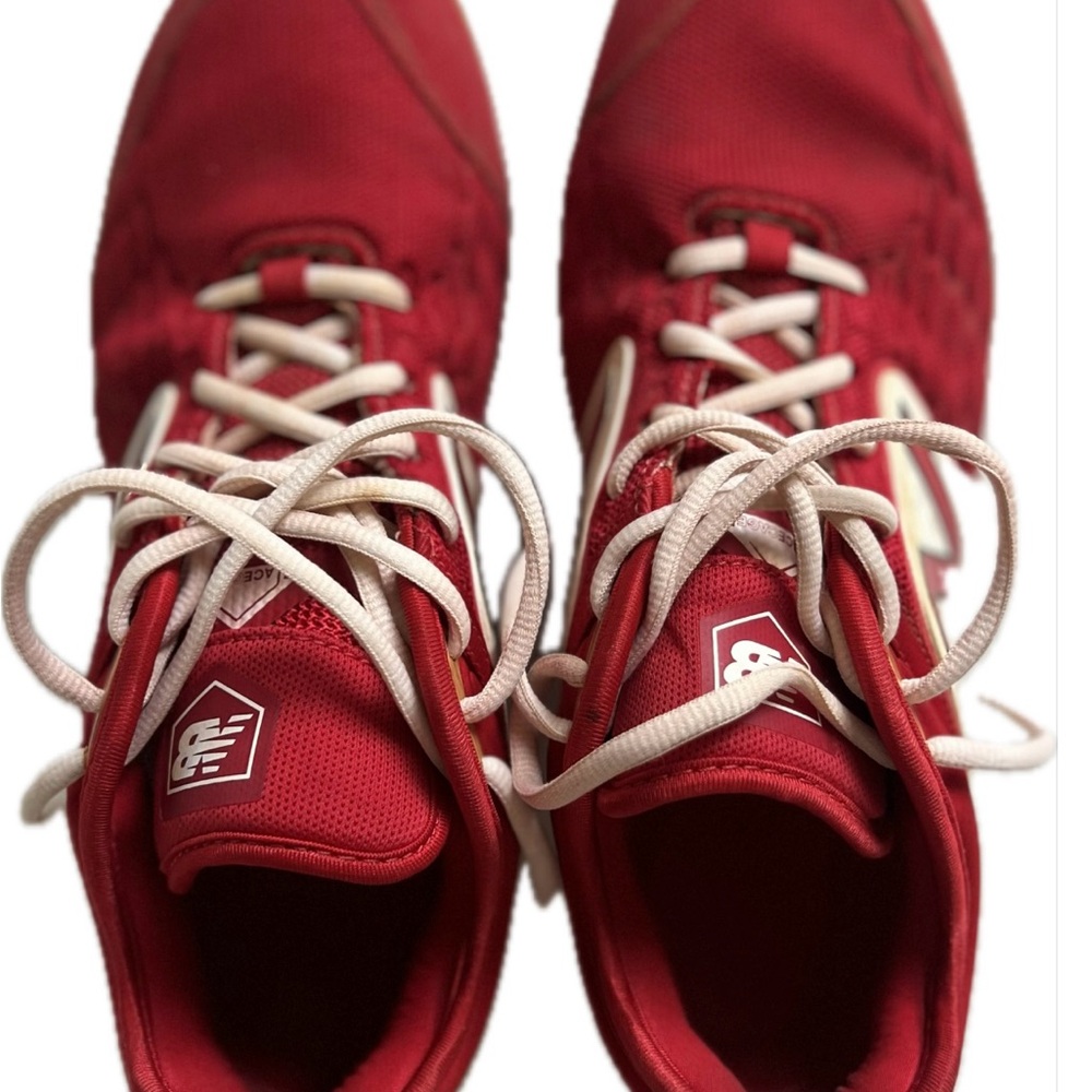 New Balance L3000TR4 Men's METAL Baseball Cleats RED WHITE Size 10 - Picture 2 of 6